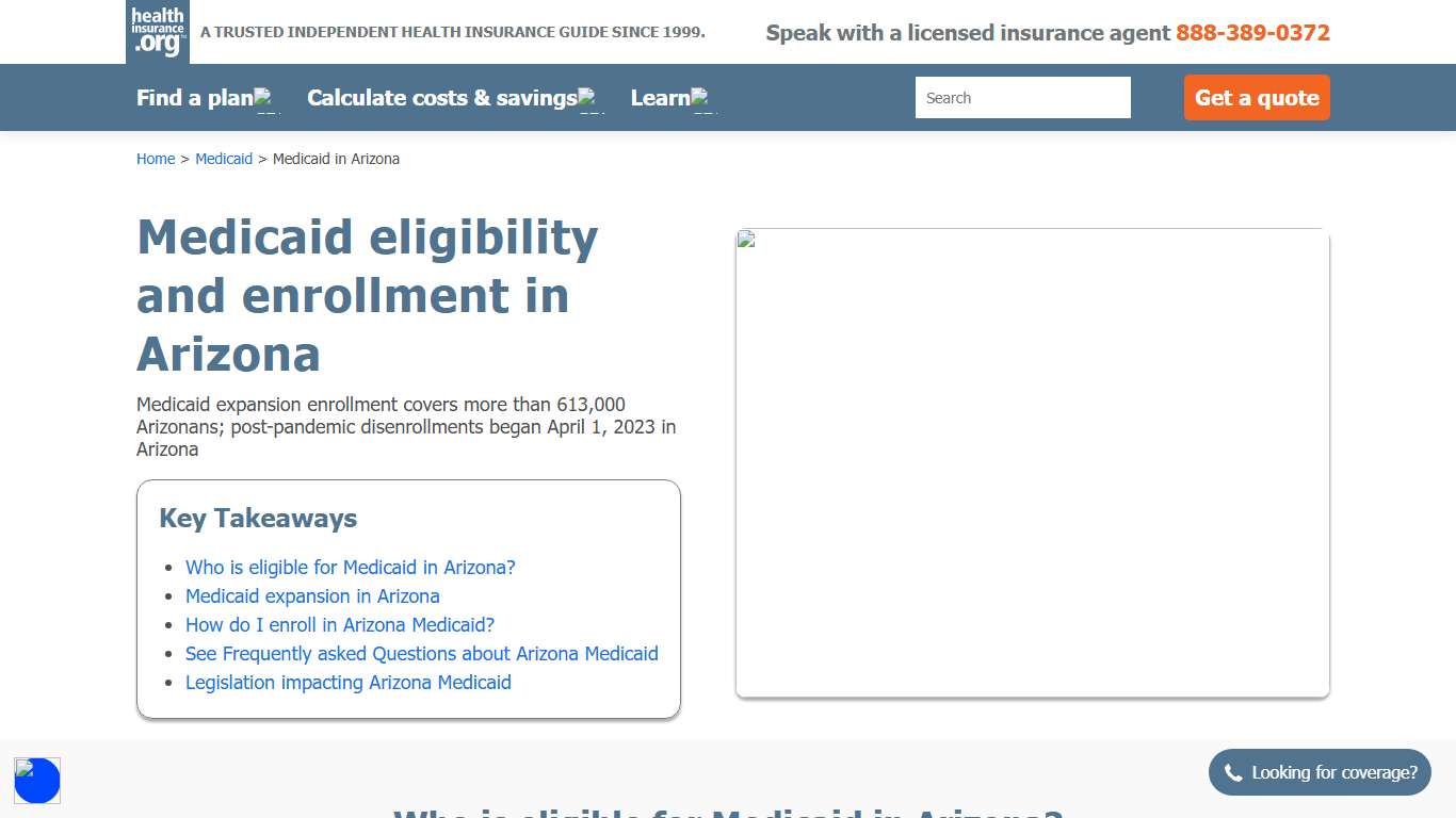 Medicaid eligibility and enrollment in Arizona